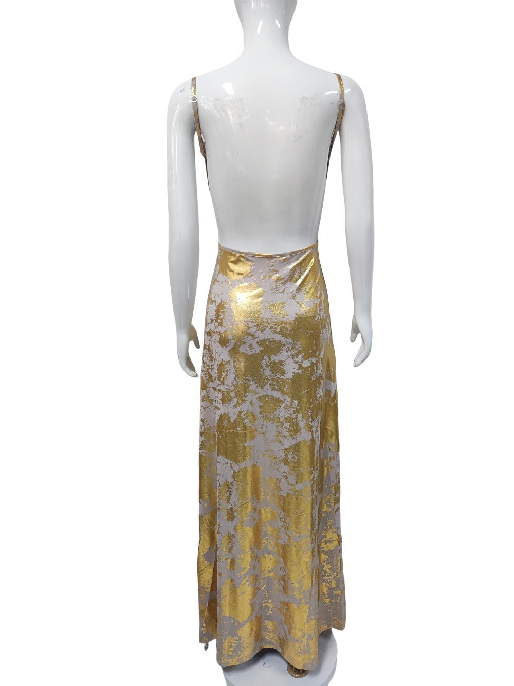 Women lothing Summer Sexy Backless Bronzing Sling Dress
