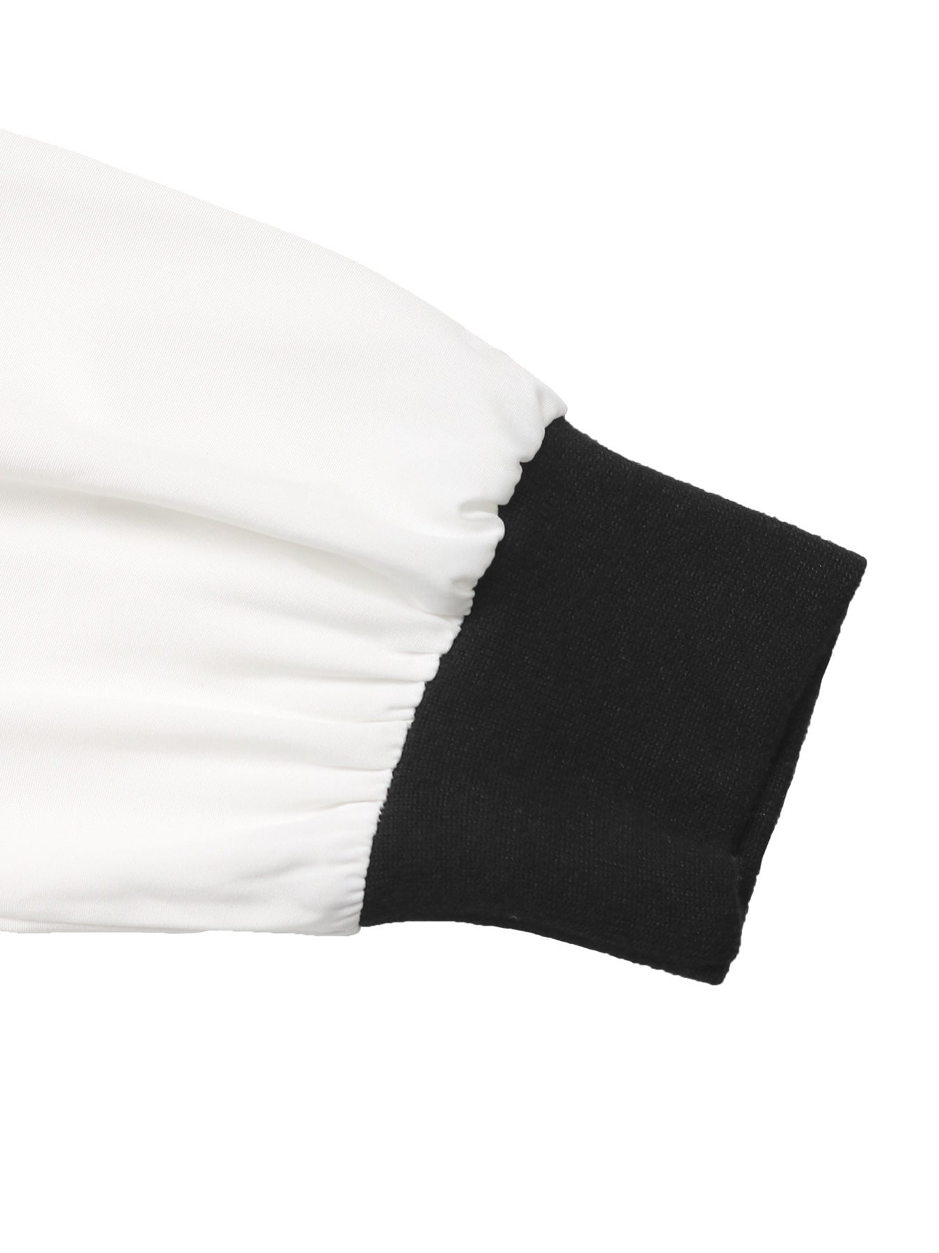 Contrast Color Office Dress Elegant Pleated Stitching Faux Two Piece Collared Dress