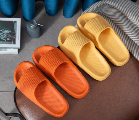 Mute Slippers Women Home Net Infrared Wear Home Slippers Thick Bottom Lightweight Home Bathroom Couples Sandals Shoes