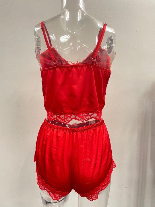 Sexy Lingerie Sexy Suit High Elastic Satin Home Pajamas Sexy 2-Piece Set
