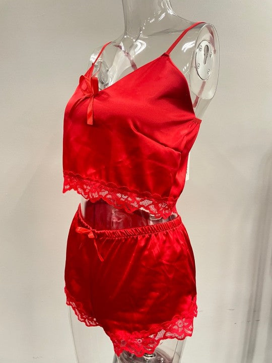 Sexy Lingerie Sexy Suit High Elastic Satin Home Pajamas Sexy 2-Piece Set