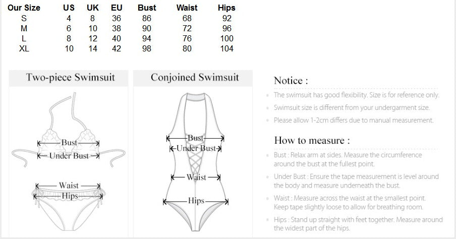 Bikini One-Piece Swimsuit Sexy V-neck Diamond Tied Swimsuit