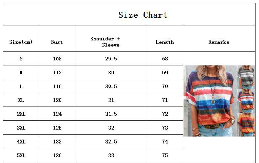 Women Clothing Summer Gradient Contrast Women Short-Sleeved T-shirt Women