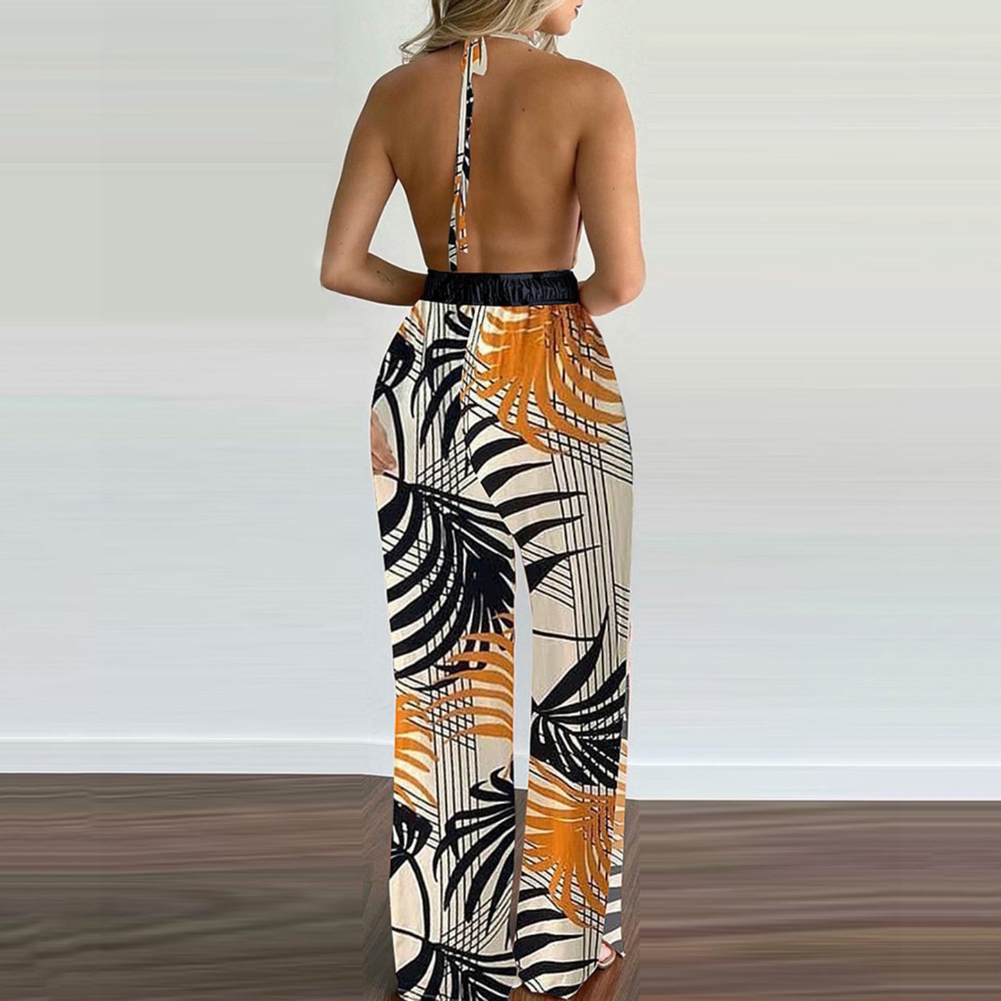 Women Clothing Digital Printing Colorful Jumpsuit Women