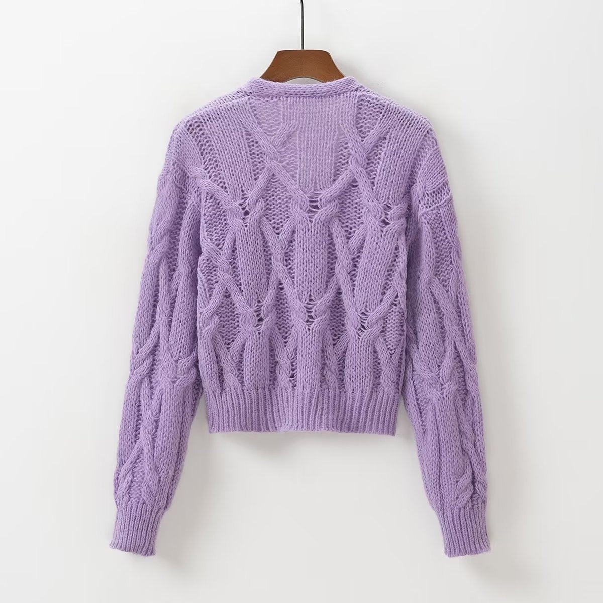 Women Clothing V-neck Long Sleeve Sweater Women
