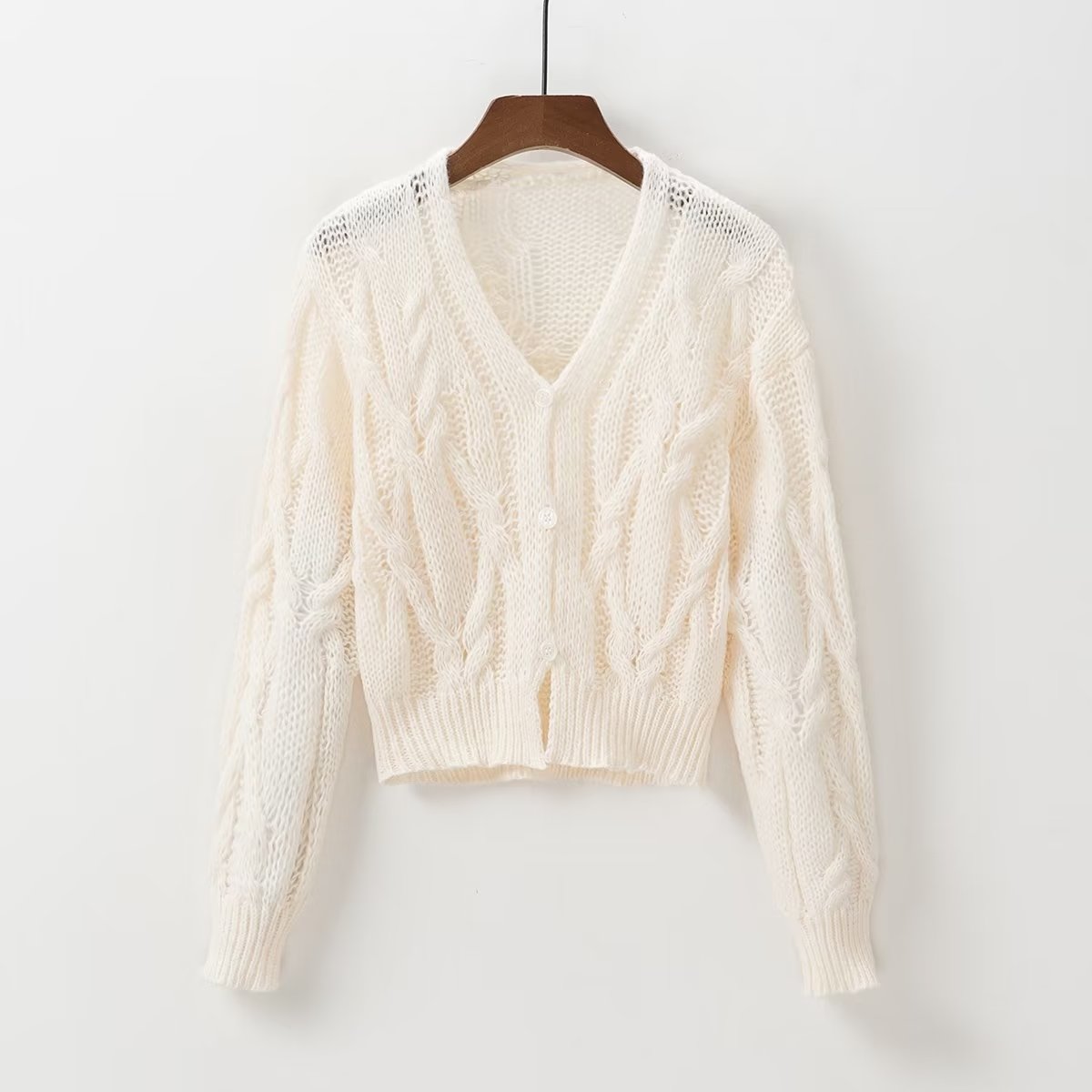 Women Clothing V-neck Long Sleeve Sweater Women
