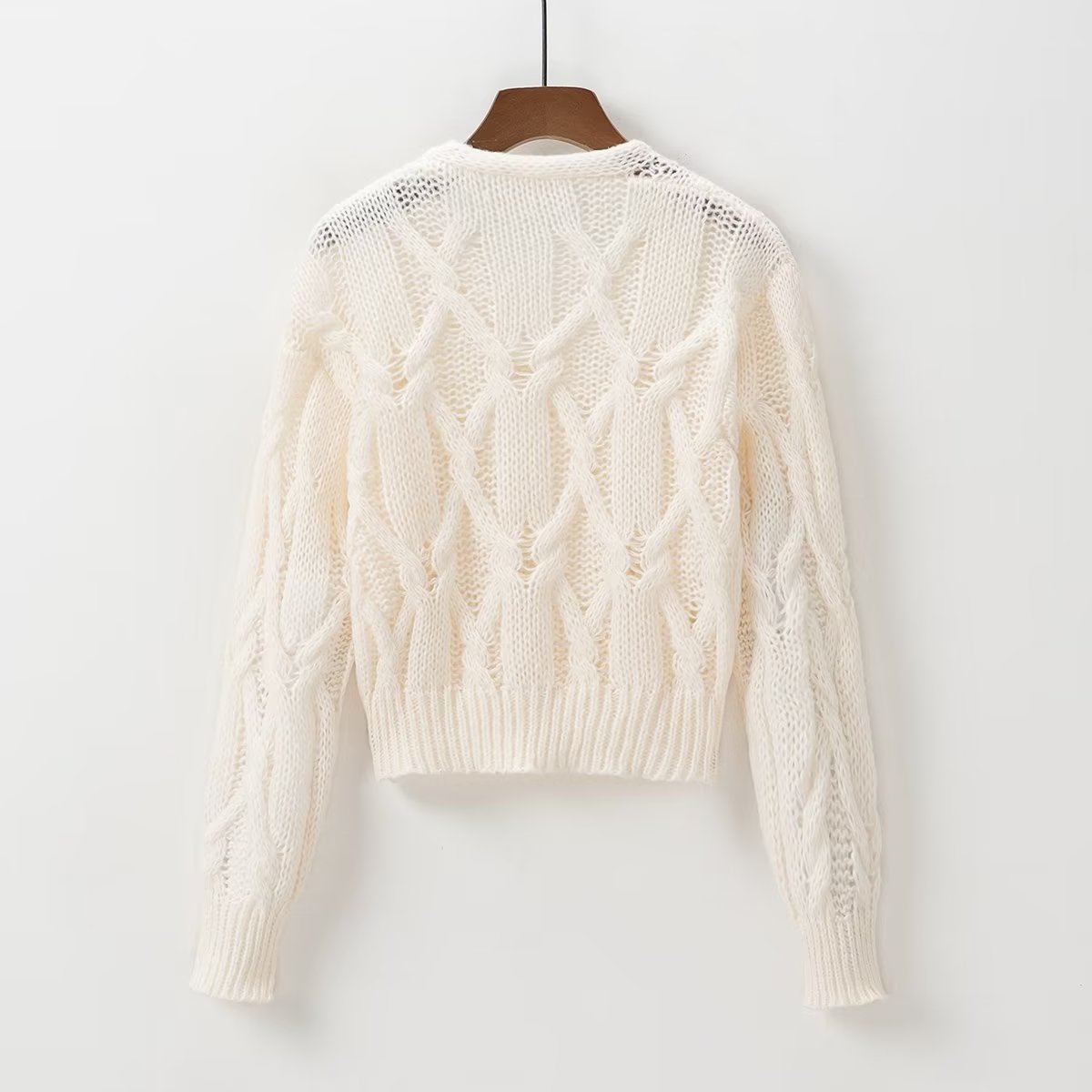Women Clothing V-neck Long Sleeve Sweater Women
