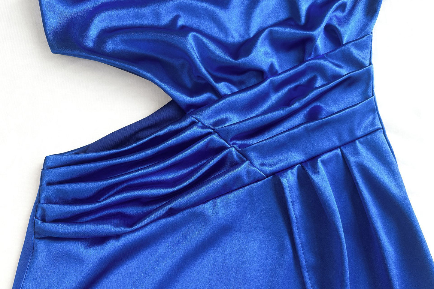 Summer Slim Fit Sexy Women Clothing Shoulder Collar Pleated High Grade Nightclub Dress