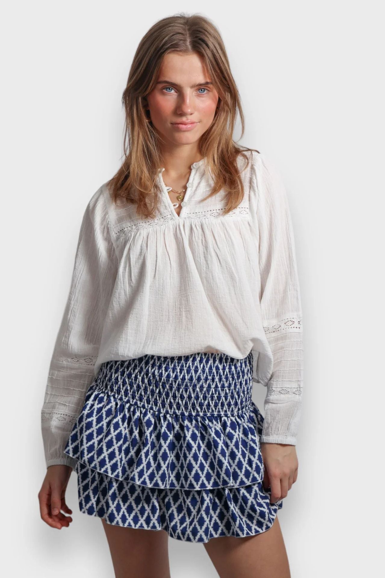 Sapphire Blue Square Plaid