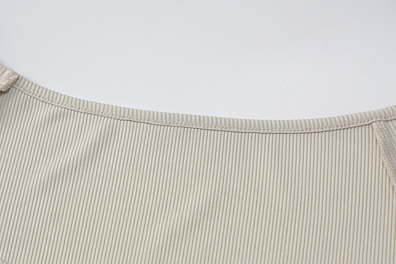 Spring Arrival off-the-Neck Rib Women