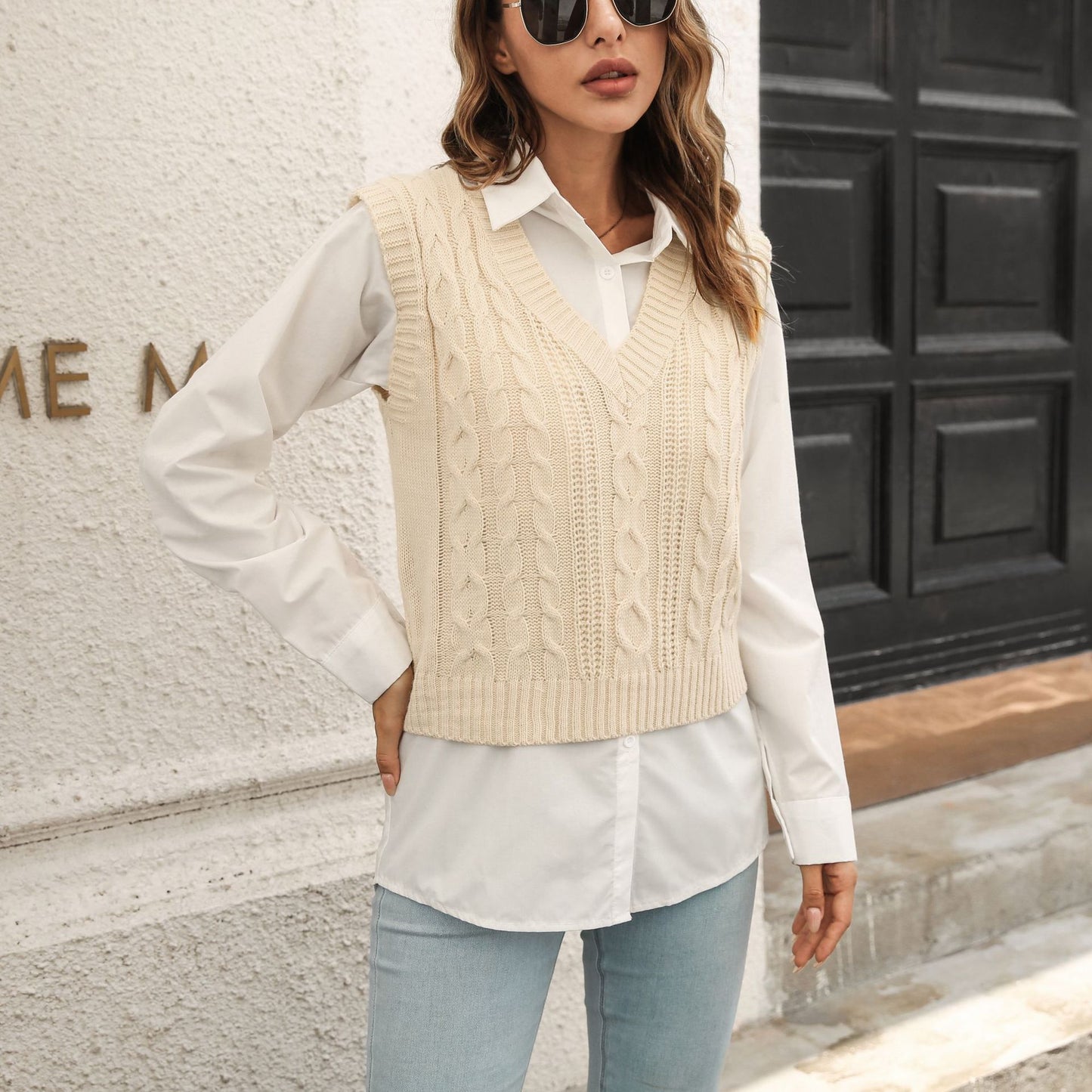 Popular Vest Sweater Women Vest Autumn Winter Knitwear Sweater