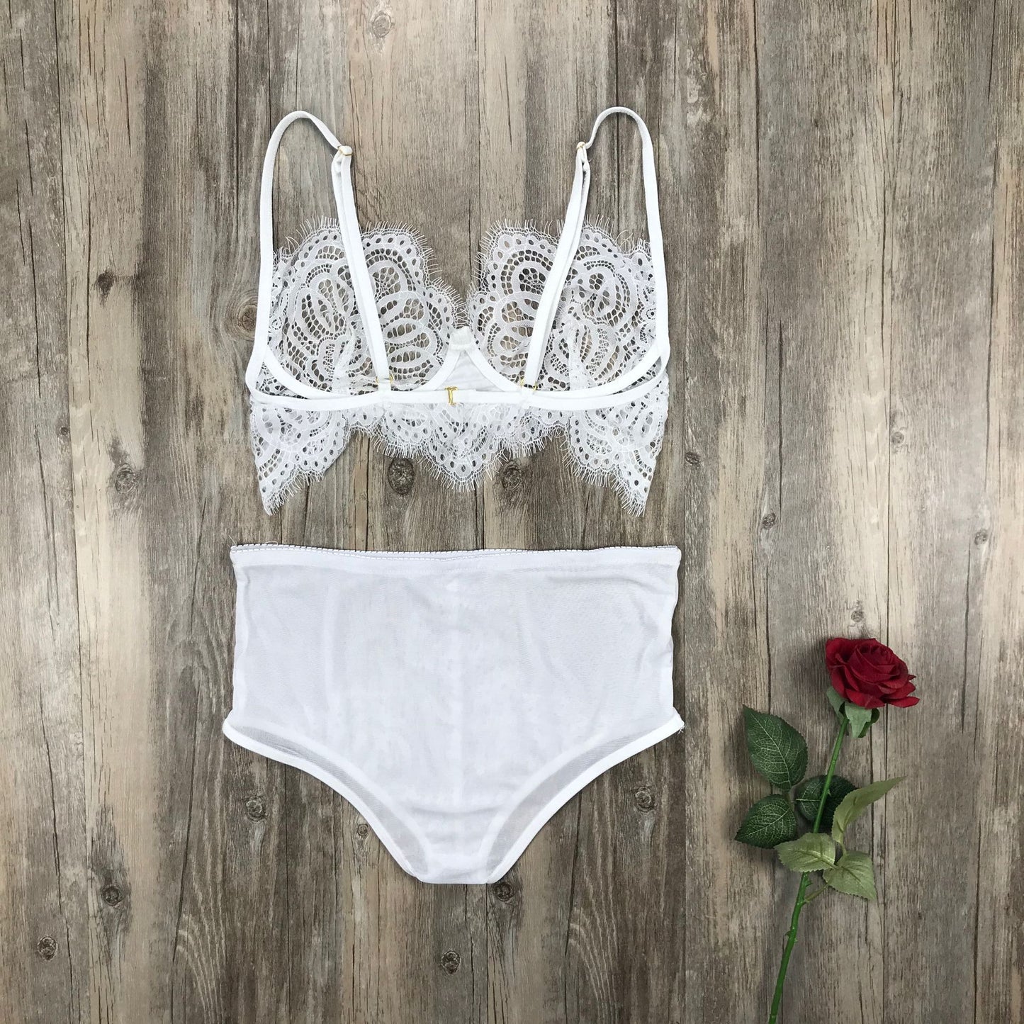 Popular Eyelash Lace Sexy Sexy Suit High Waist Tulle Underwear