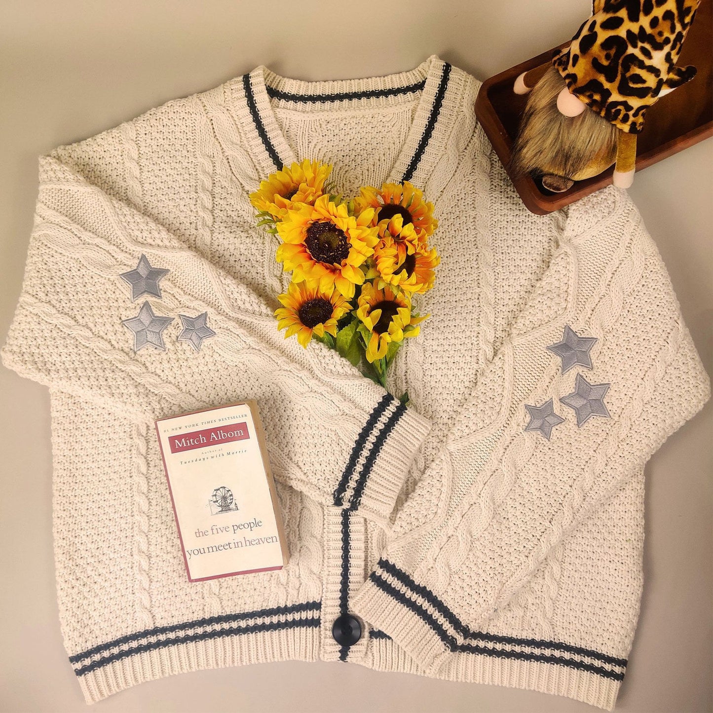 Autumn Winter Solid Color Women Long Sleeved Cardigan Office Batwing Knitted Creamy white Single Breasted Sweater Coat