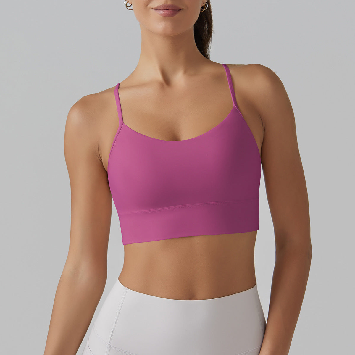 Nude Feel Yoga Clothes Vest Pilates Sports Underwear Women Summer Sexy Beauty Back Workout Yoga Bra