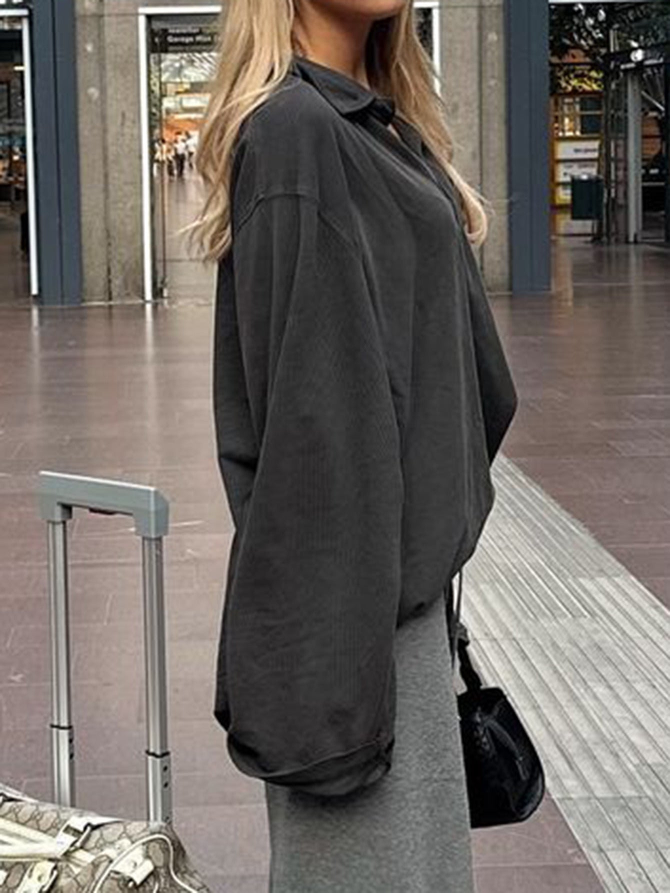Women Clothing Autumn Winter Casual Vacation Loose Long Sleeved Sweatshirts