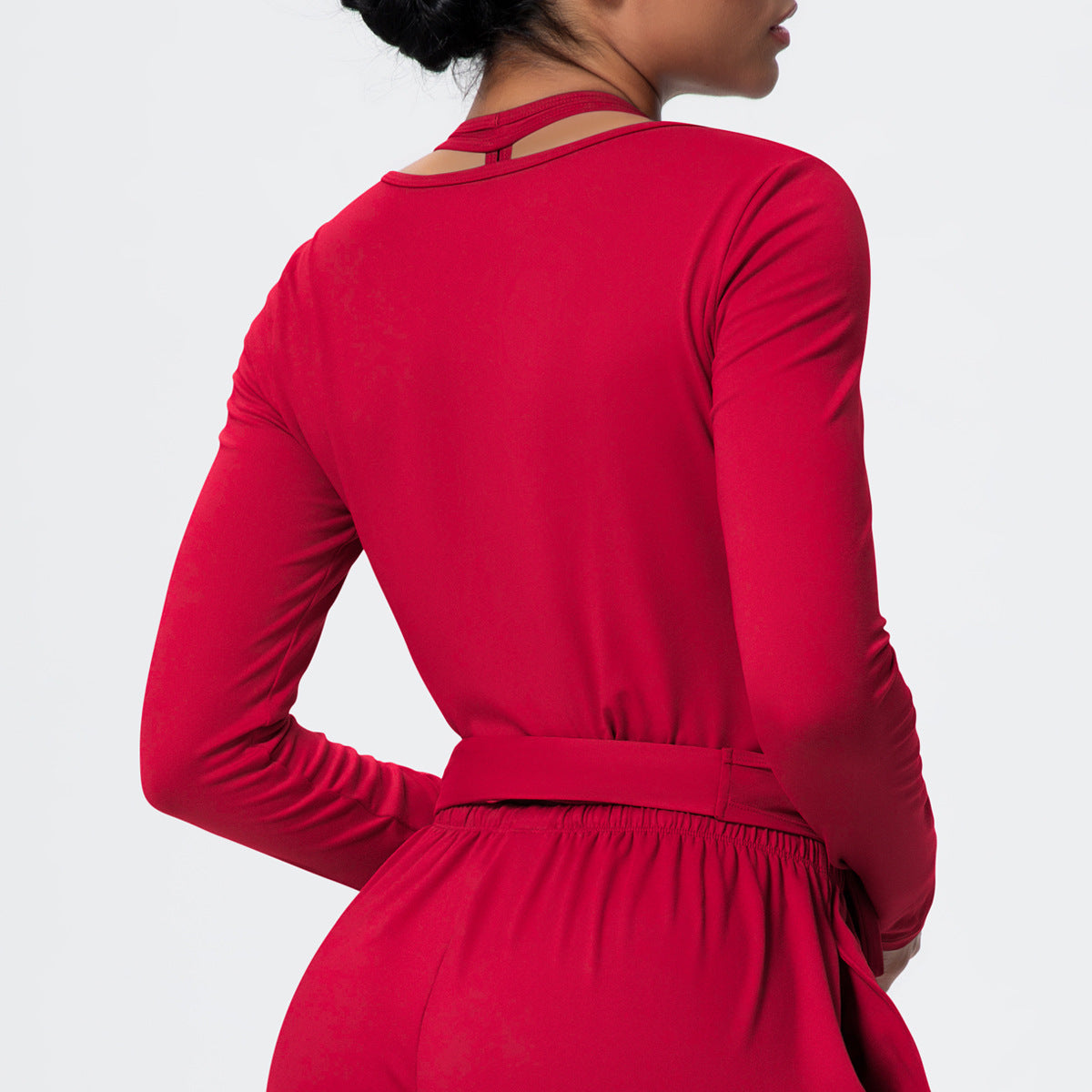 Brushed Yoga Long Sleeve Strap Personalized Yoga Clothes Outdoor High Grade Sports Fitness Clothes