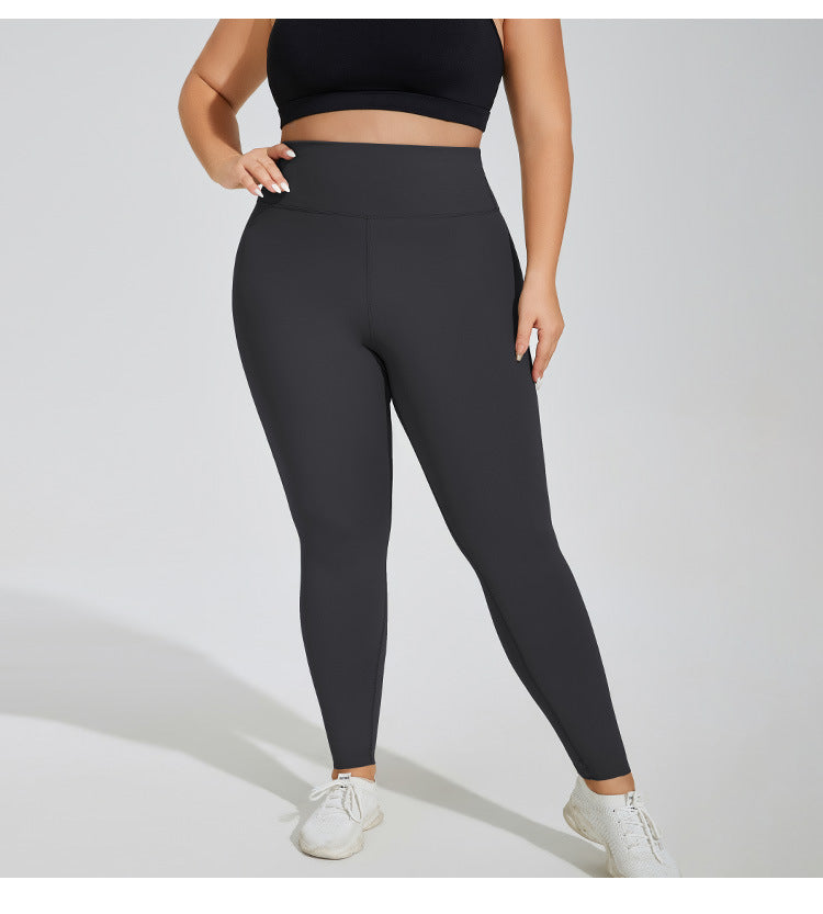 plus Size Thin Yoga Wear Yoga Pants Nude Feel Breathable High Waist Peach Skinny Hip Raise Exercise Workout Pants Women