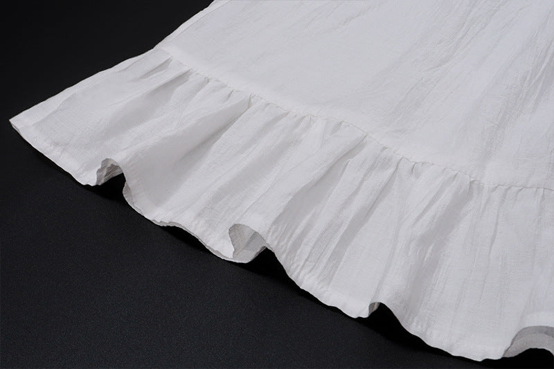 Fashionable French Sweet Sexy Two Piece Suit Summer Women Off Shoulder Tube Top Skirt No Belt