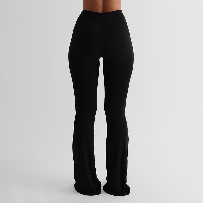 Autumn Women Fashionable Sexy Fitted Boot Cut Casual Trousers