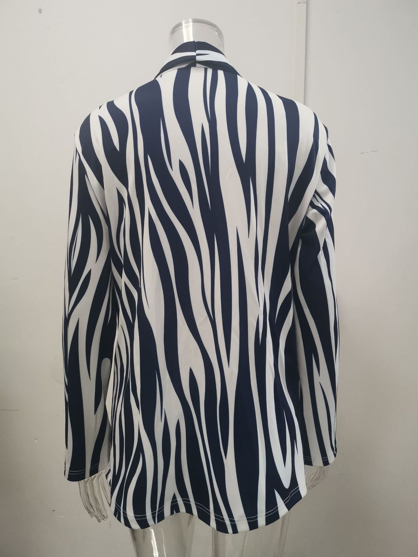 Autumn Winter Women Long-Sleeved Small Blazer New Tie-Dyed Office Professional Slim Fit Jacket Blazer