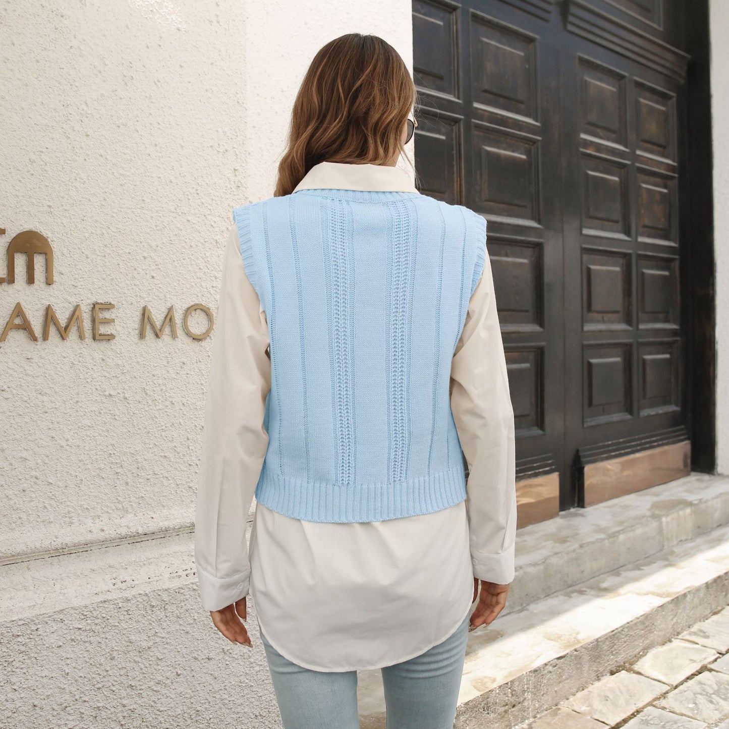 Popular Vest Sweater Women Vest Autumn Winter Knitwear Sweater