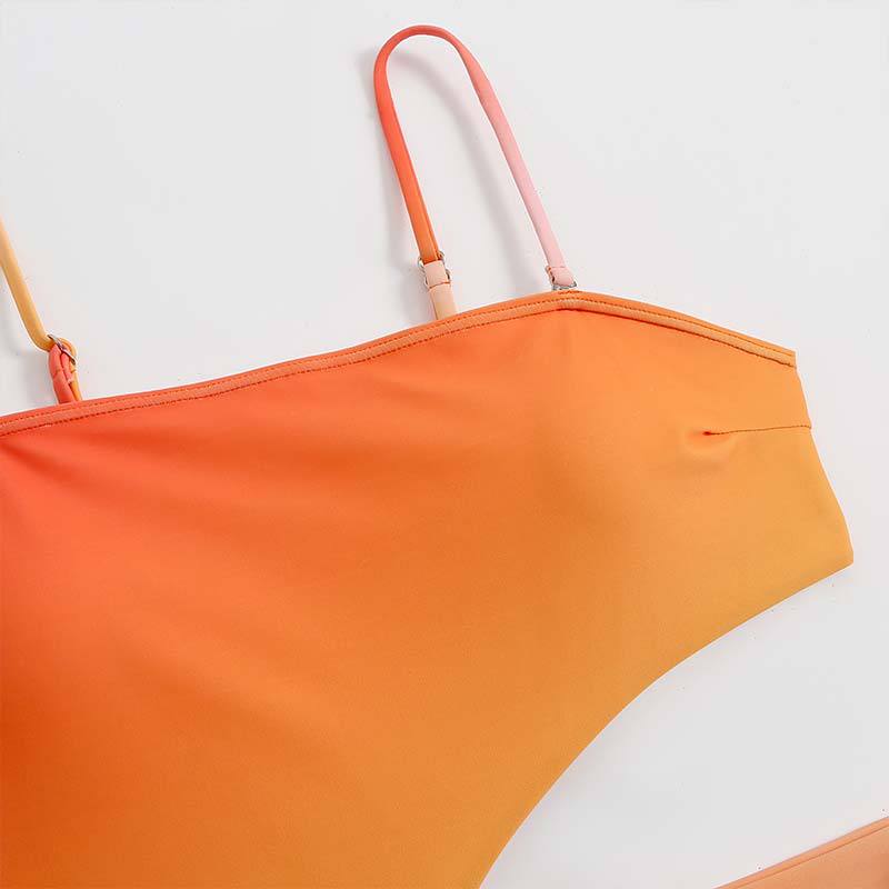 One Piece Swimsuit Women Skinny Slimming Retro Tied Swimsuit Suit Chiffon Swimsuits