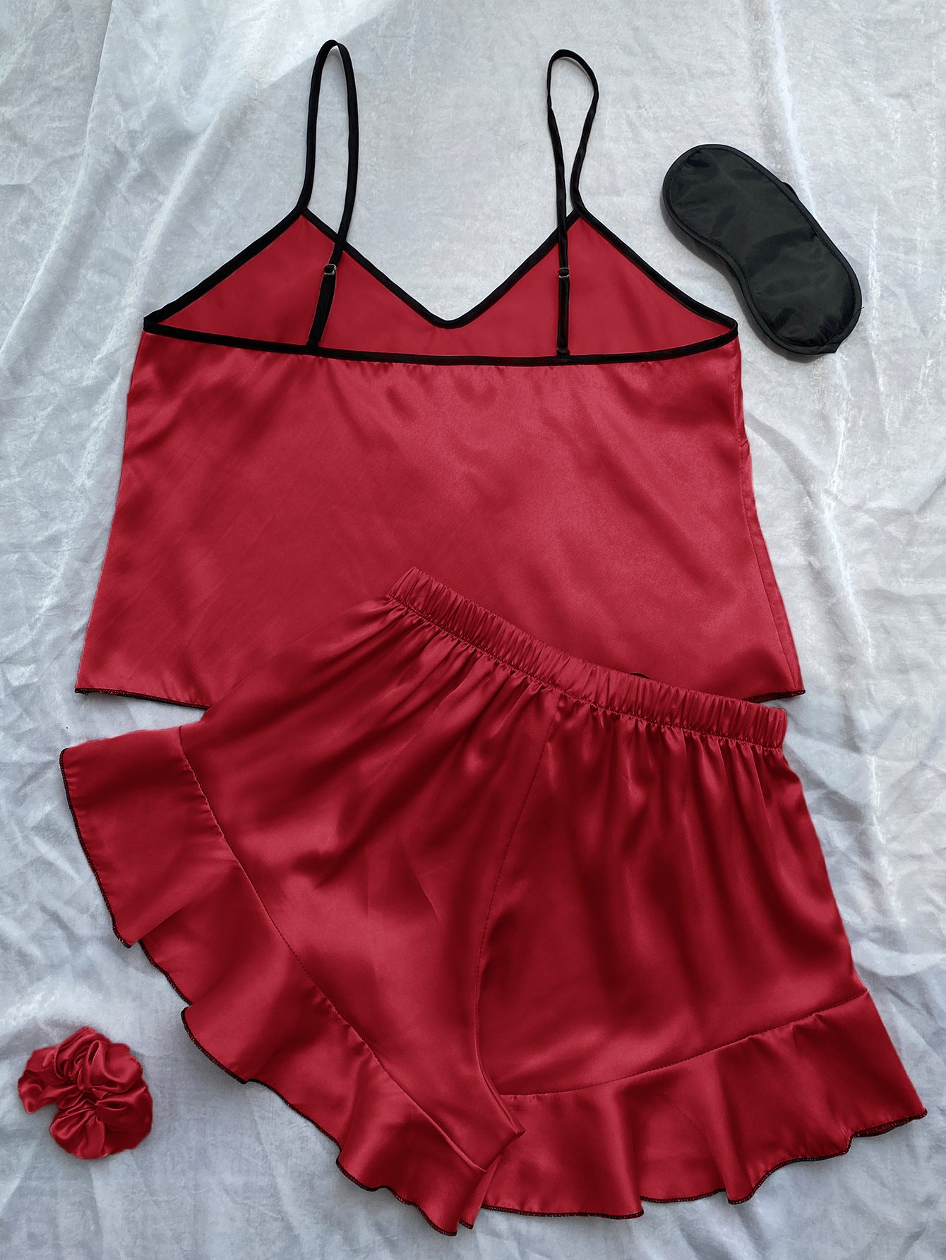 Sexy Sling Dress Home Wear Women Summer Vest Shorts Set Home Silk Ice Silk Pajamas