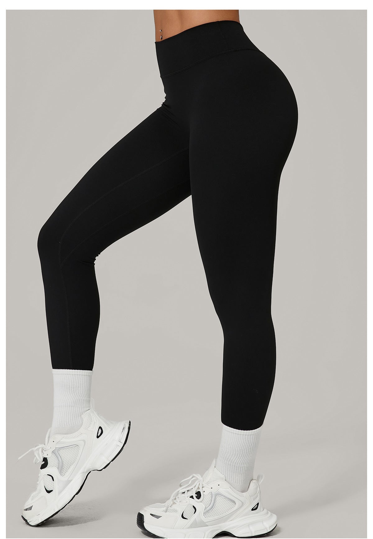 Invisible Pleated Quick Drying Fitness Pants Breathable Outer Wear Tight Sports Pants High Waist Hip Lift Yoga Pants