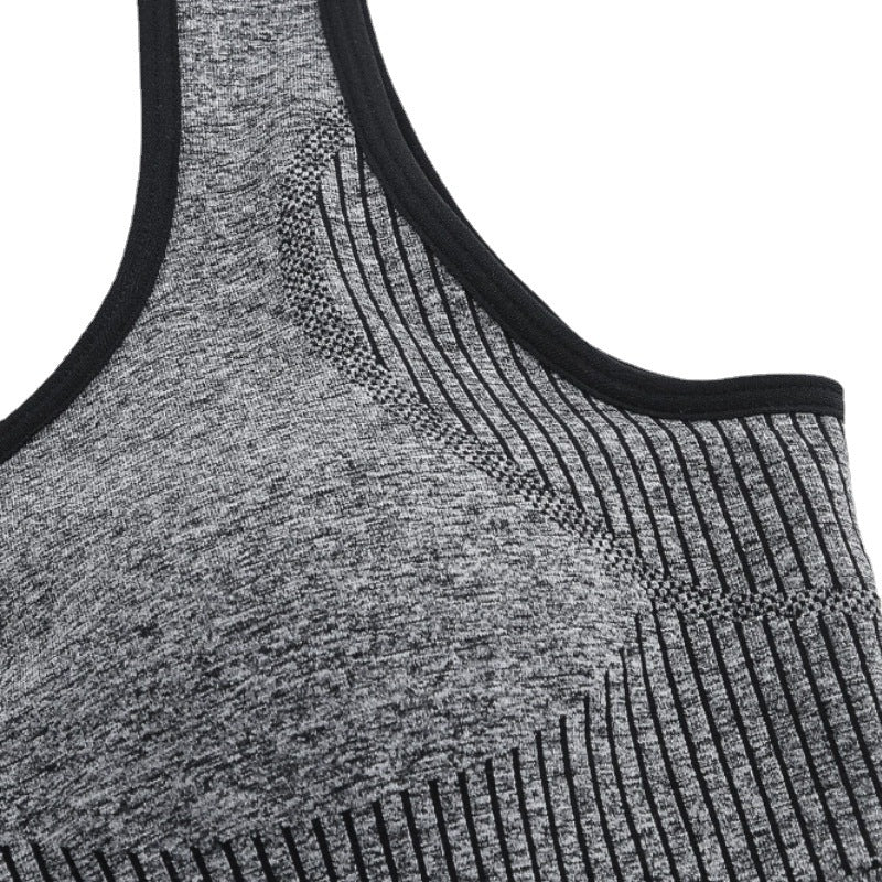 Seamless Knitted Yoga Underwear Quick Drying Breathable Beauty Back High Elasticity Gather Slim Sports Workout Bra