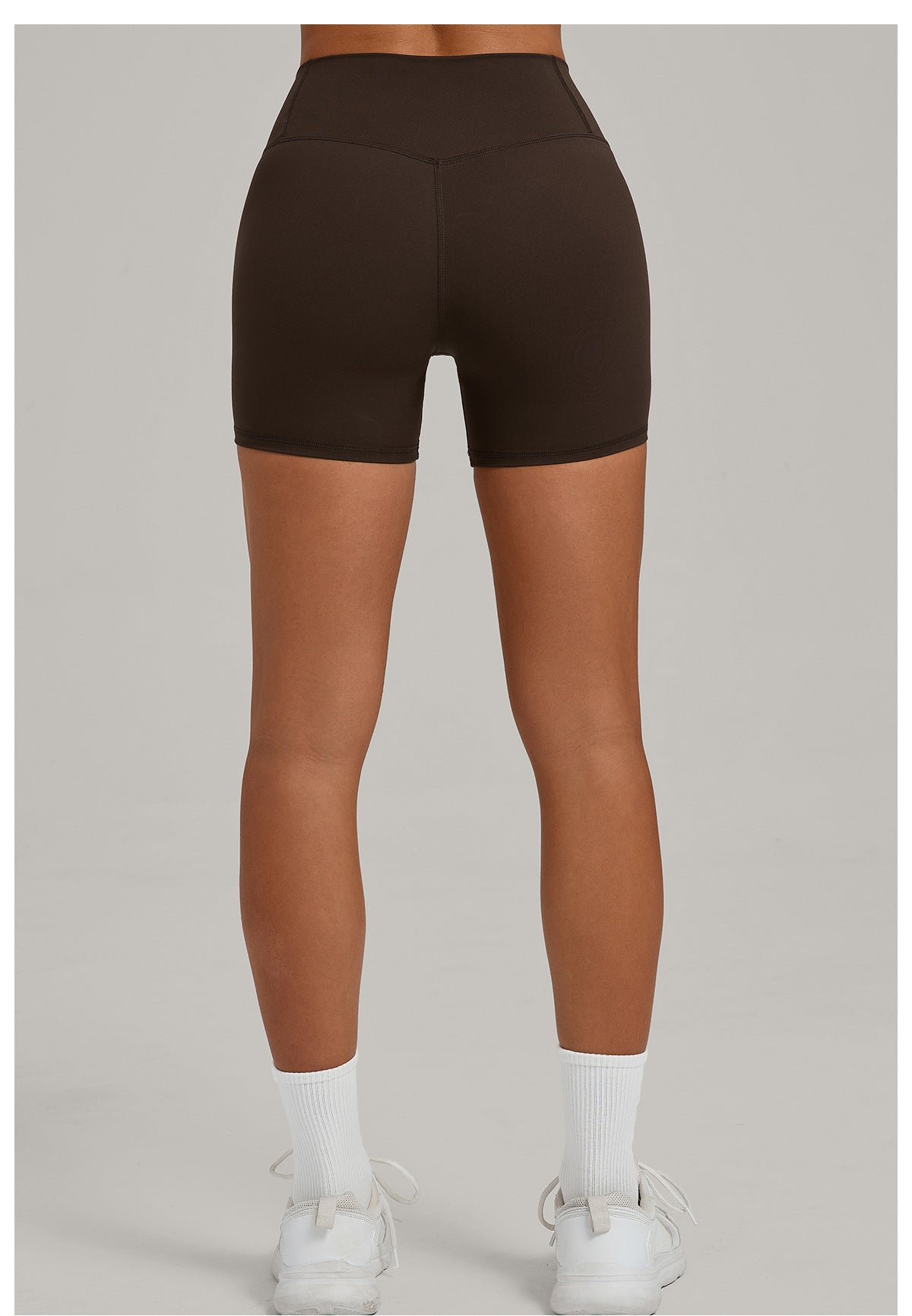 Color Contrast Patchwork Tight Yoga Shorts Women High Waist Belly Contracting Fitness Pants Hip Lifting Running Exercise Shorts