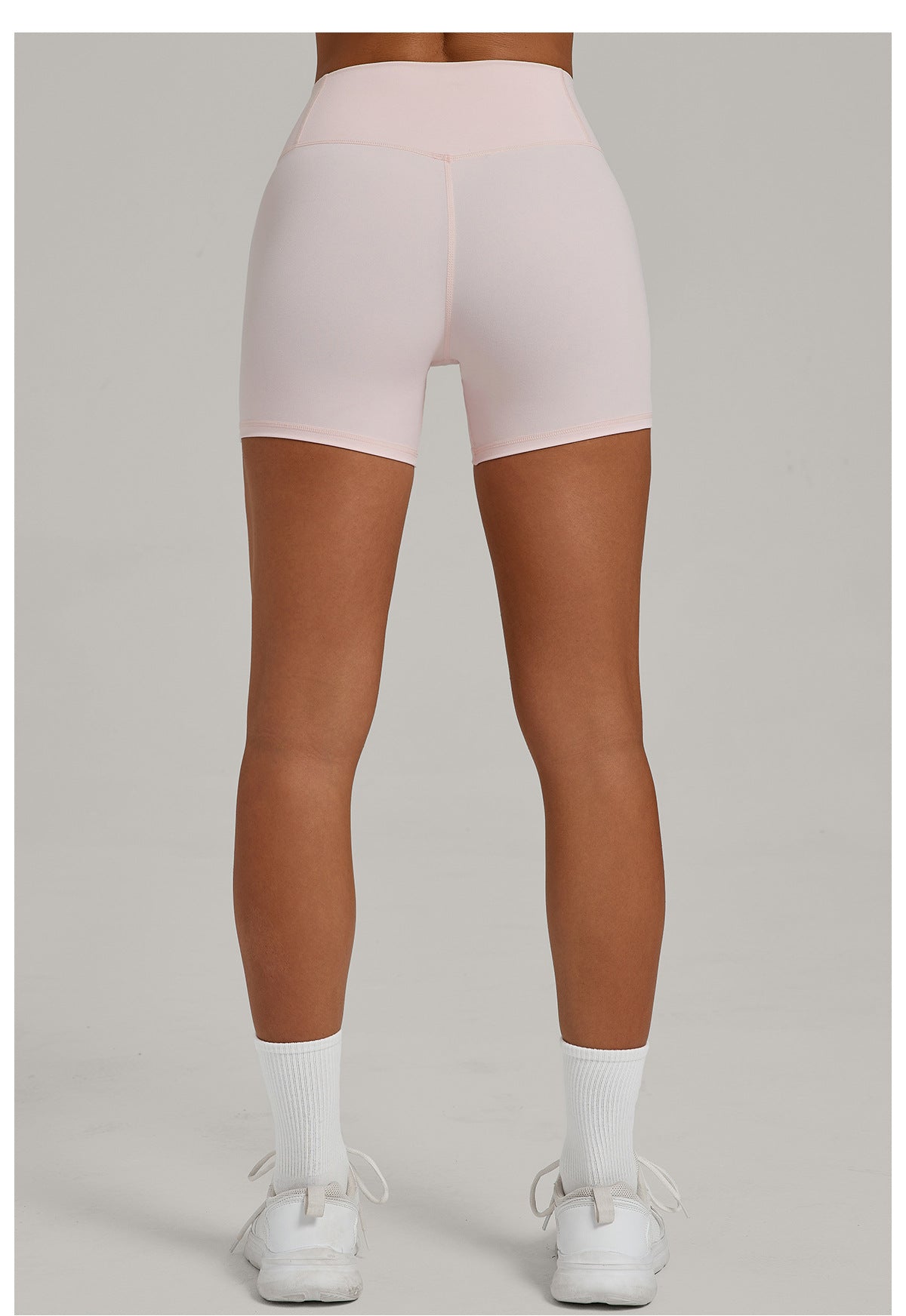 Color Contrast Patchwork Tight Yoga Shorts Women High Waist Belly Contracting Fitness Pants Hip Lifting Running Exercise Shorts