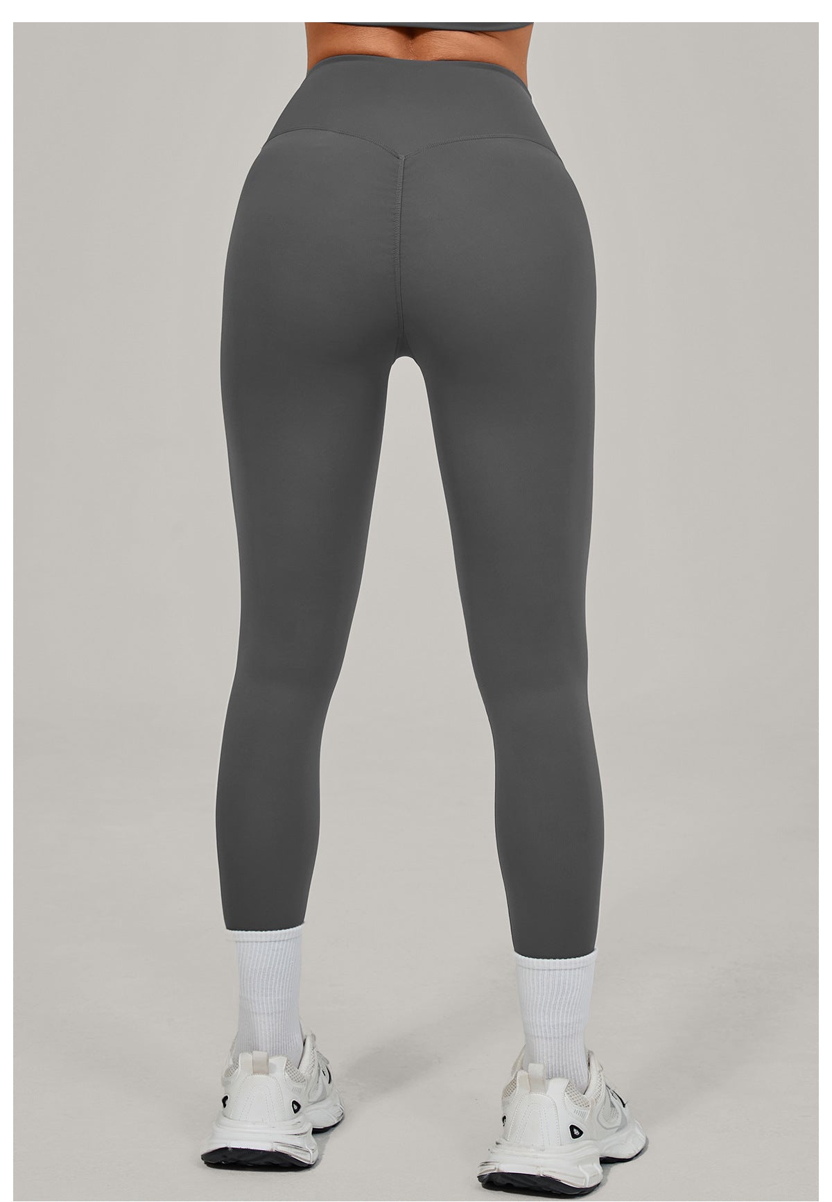 High Waist Invisible Pleated Yoga Pants Color Contrast Patchwork Nude Feel Tight Women Sports Fitness Pants