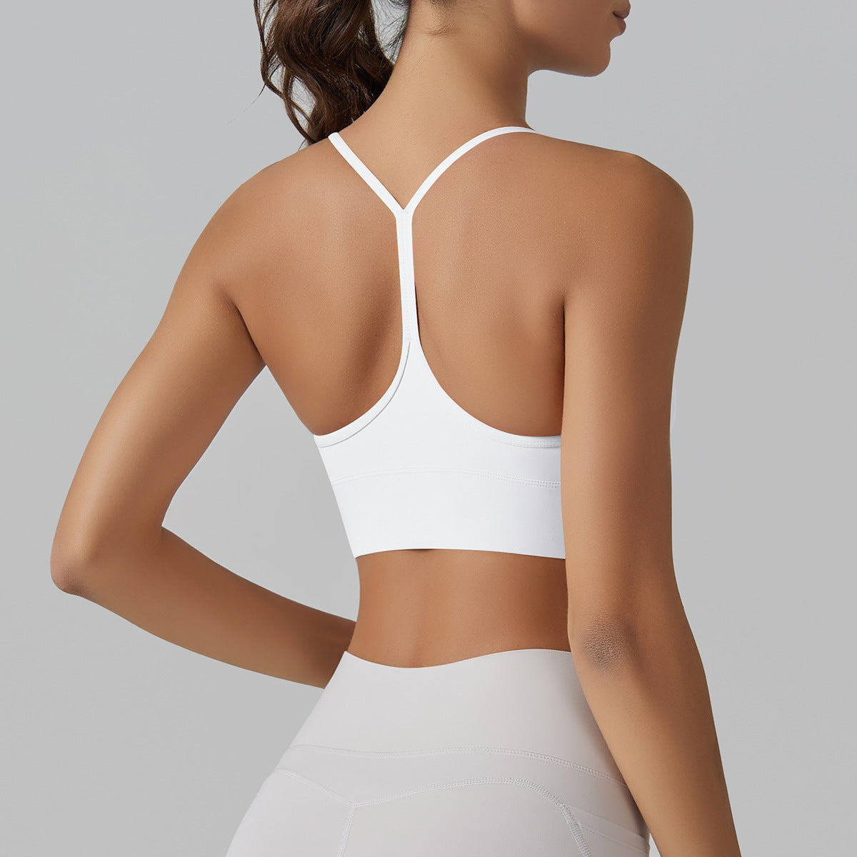 Nude Feel Yoga Clothes Vest Pilates Sports Underwear Women Summer Sexy Beauty Back Workout Yoga Bra