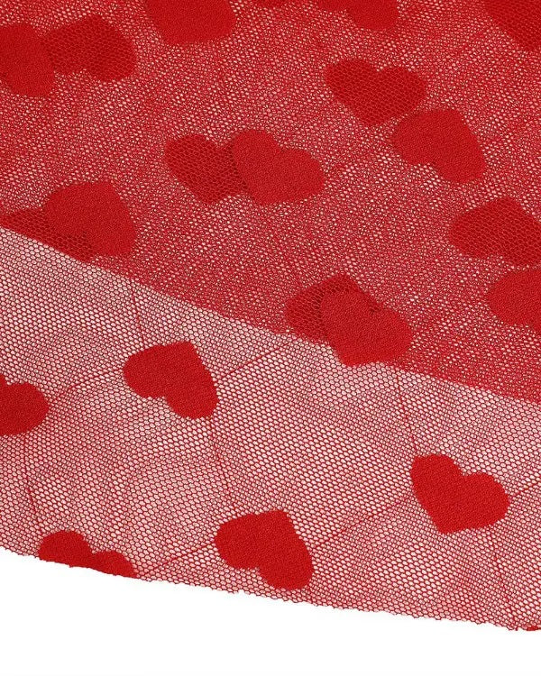 Sexy Lace Seduction Transparent Heart Printing Mesh Camisole Sexy Lingerie