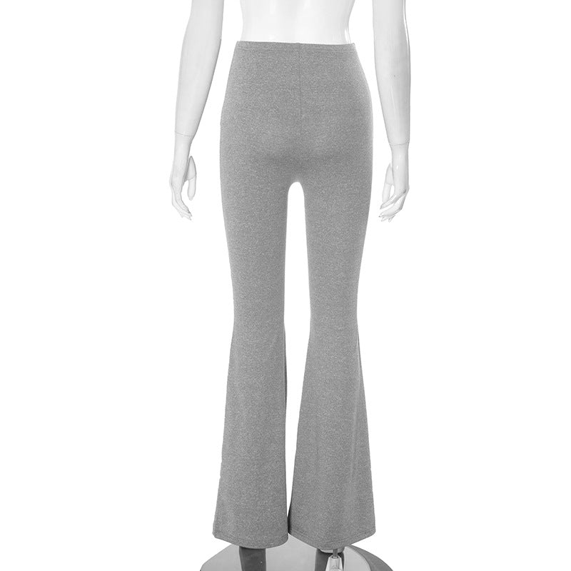 Autumn Women Fashionable Sexy Fitted Boot Cut Casual Trousers