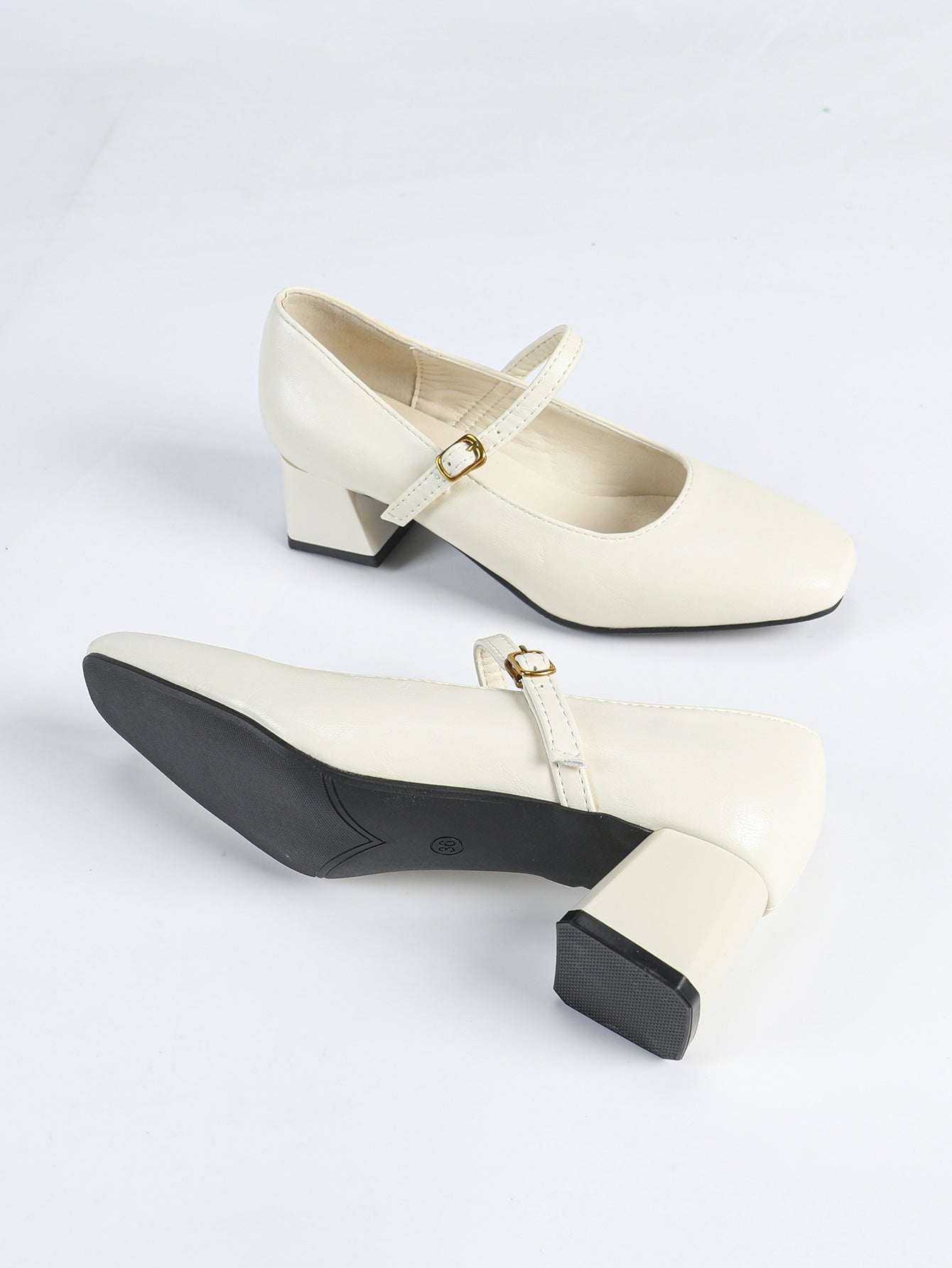 Retro Mary Jane Women Shoes Spring Autumn Chunky Heel Low Cut Shoes Skirt Kitten Heels Four Seasons Women Shoes