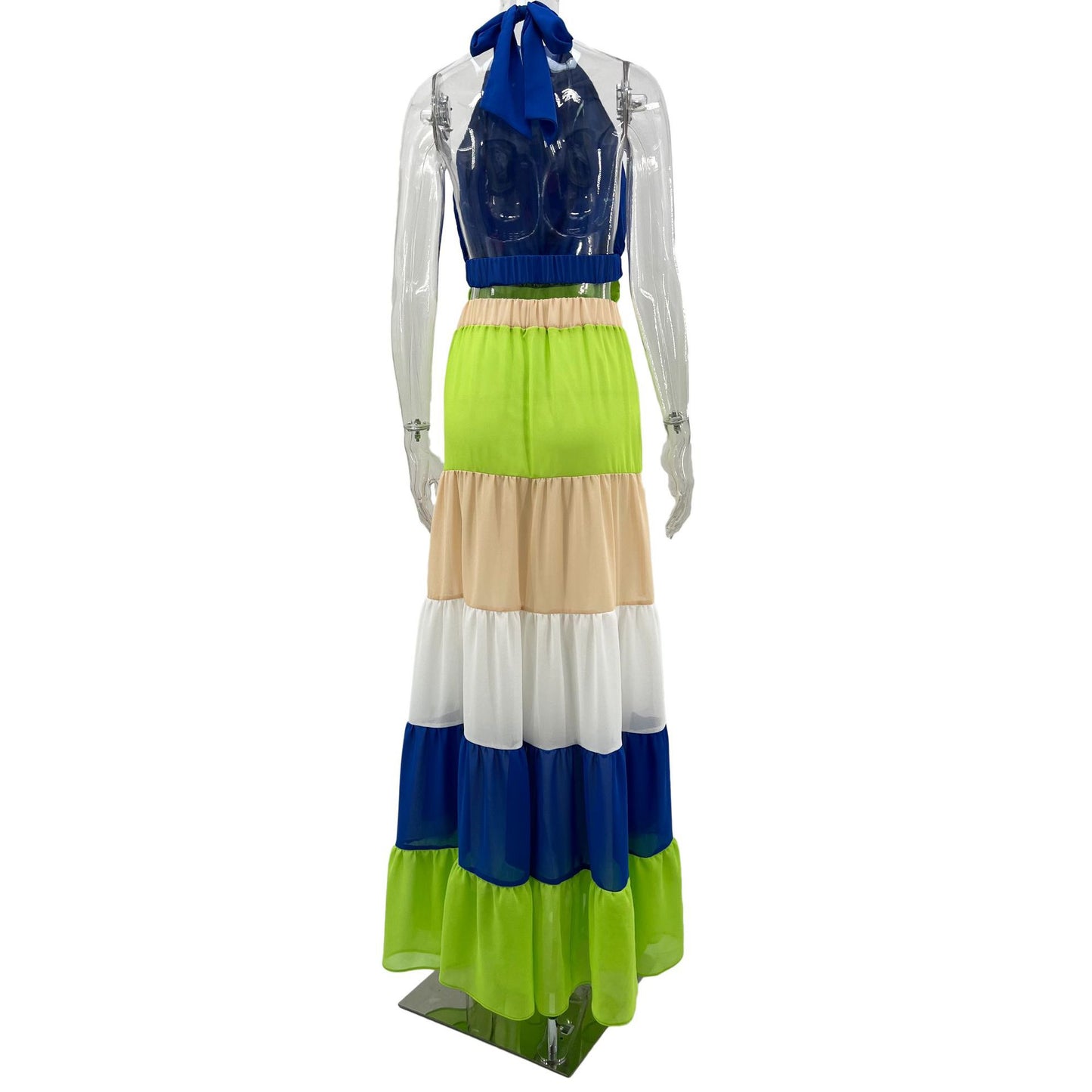 Casual Vacation Chiffon Stitching Women Dress