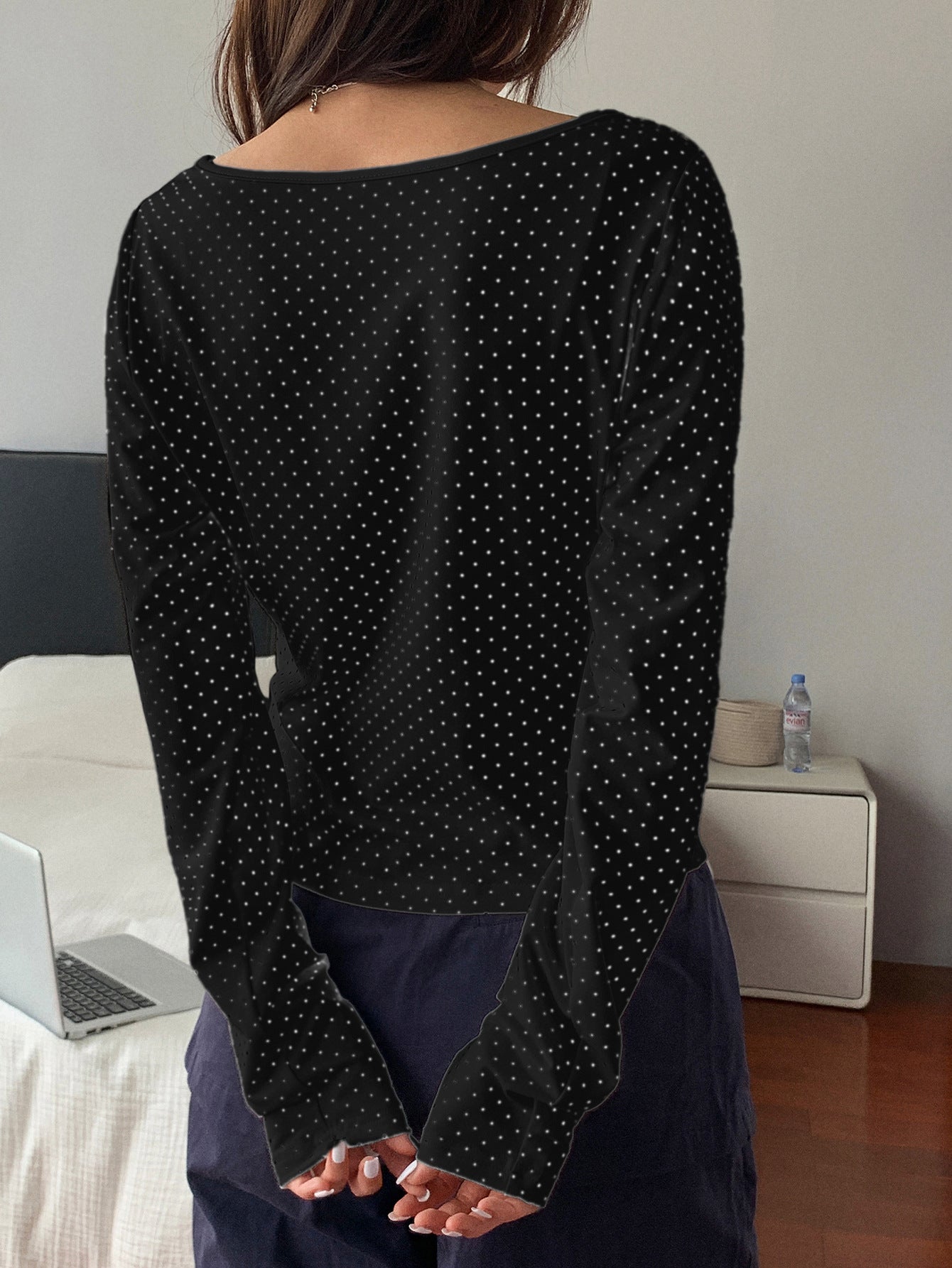 Casual Vacation Long Sleeved Bottoming Shirt Top T shirt Women Clothing Autumn Winter