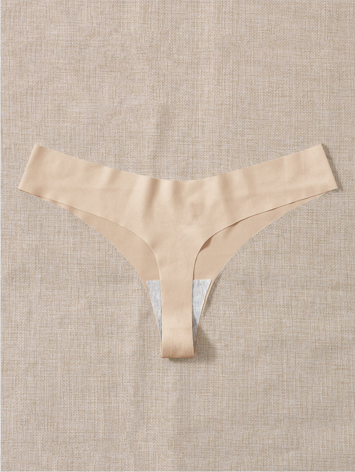 Seamless Sport Underwear T Back High Elastic Nude Feel Cotton Patch Deodorant Running Fitness