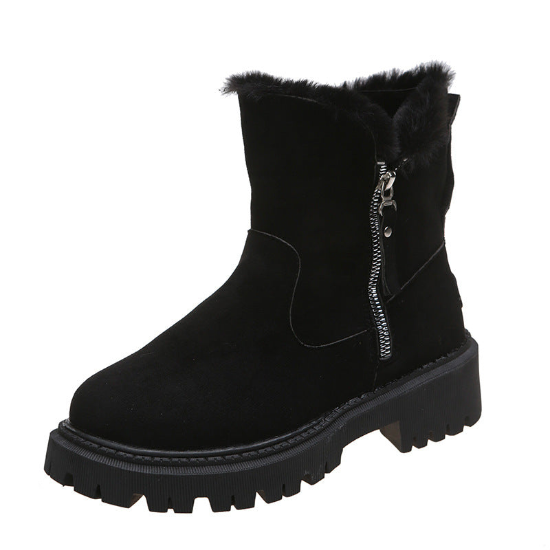 Mid Calf plus Velvet Platform Cotton Padded Boots Women Arrival Thickened Warm Snow Boots