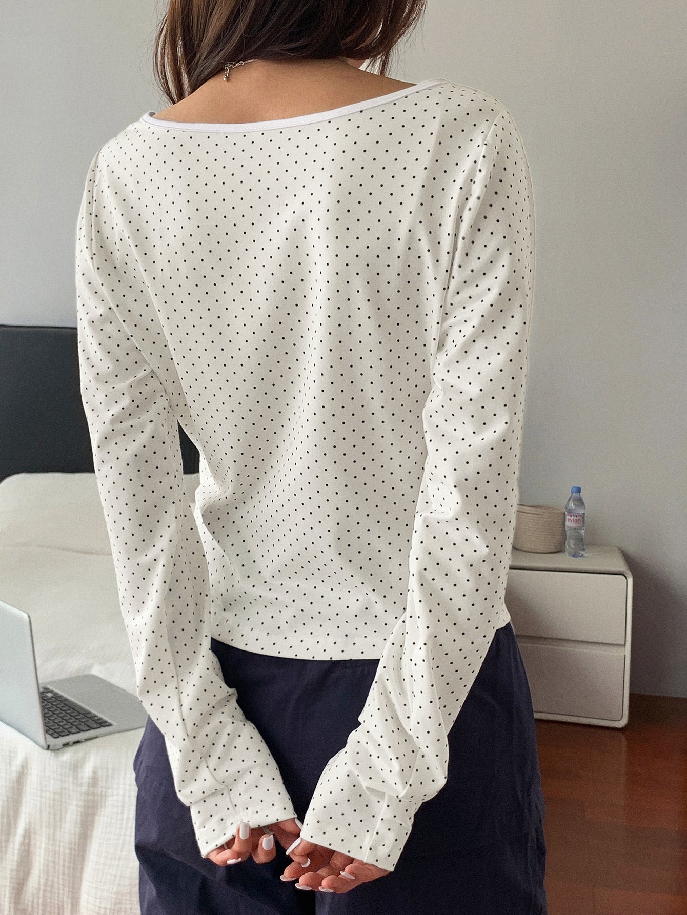 Casual Vacation Long Sleeved Bottoming Shirt Top T shirt Women Clothing Autumn Winter