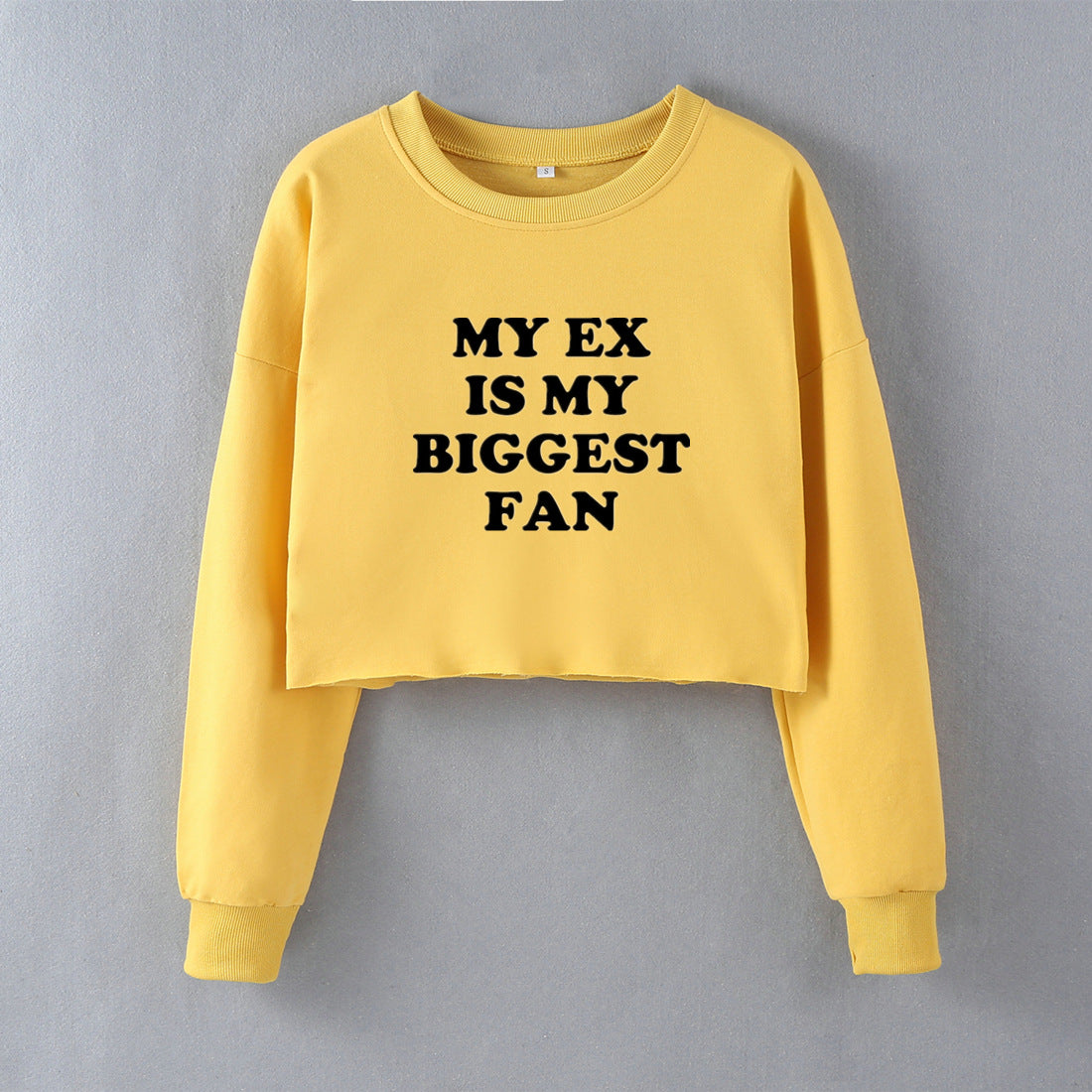 My Ex Is My Biggest Fan Street Trendy Women Short Sweatshirt Autumn
