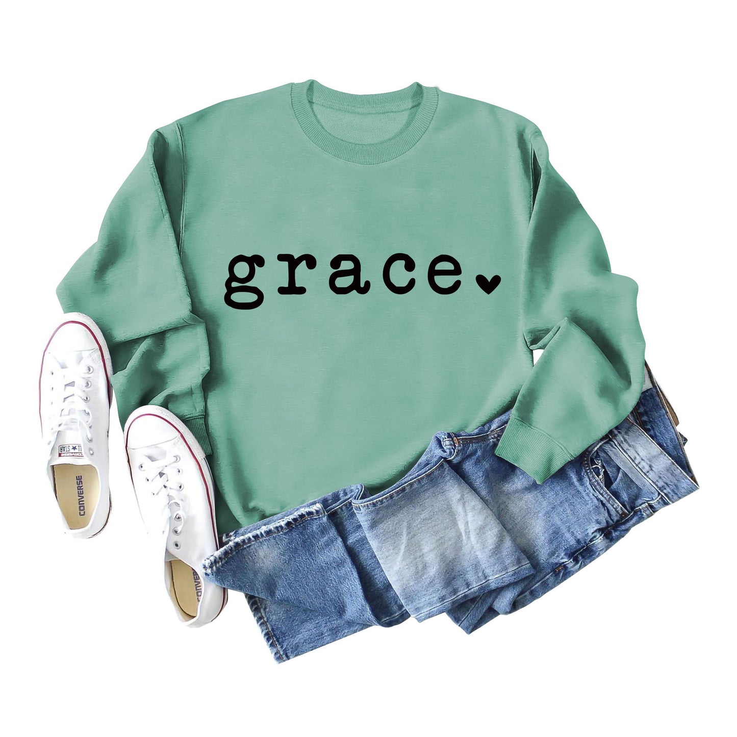 Light Green Black Sweater Font