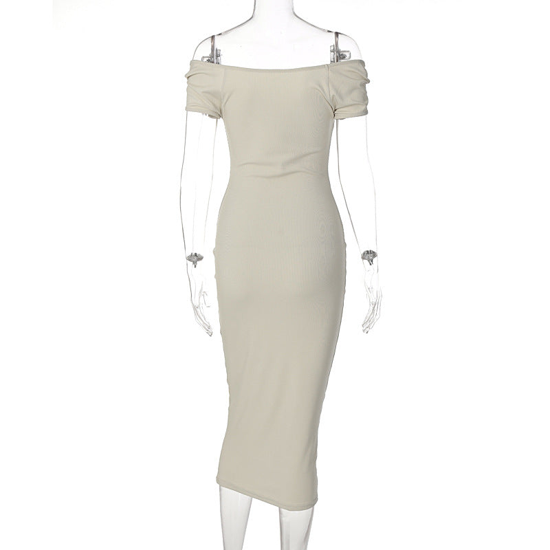 Spring Arrival off-the-Neck Rib Women