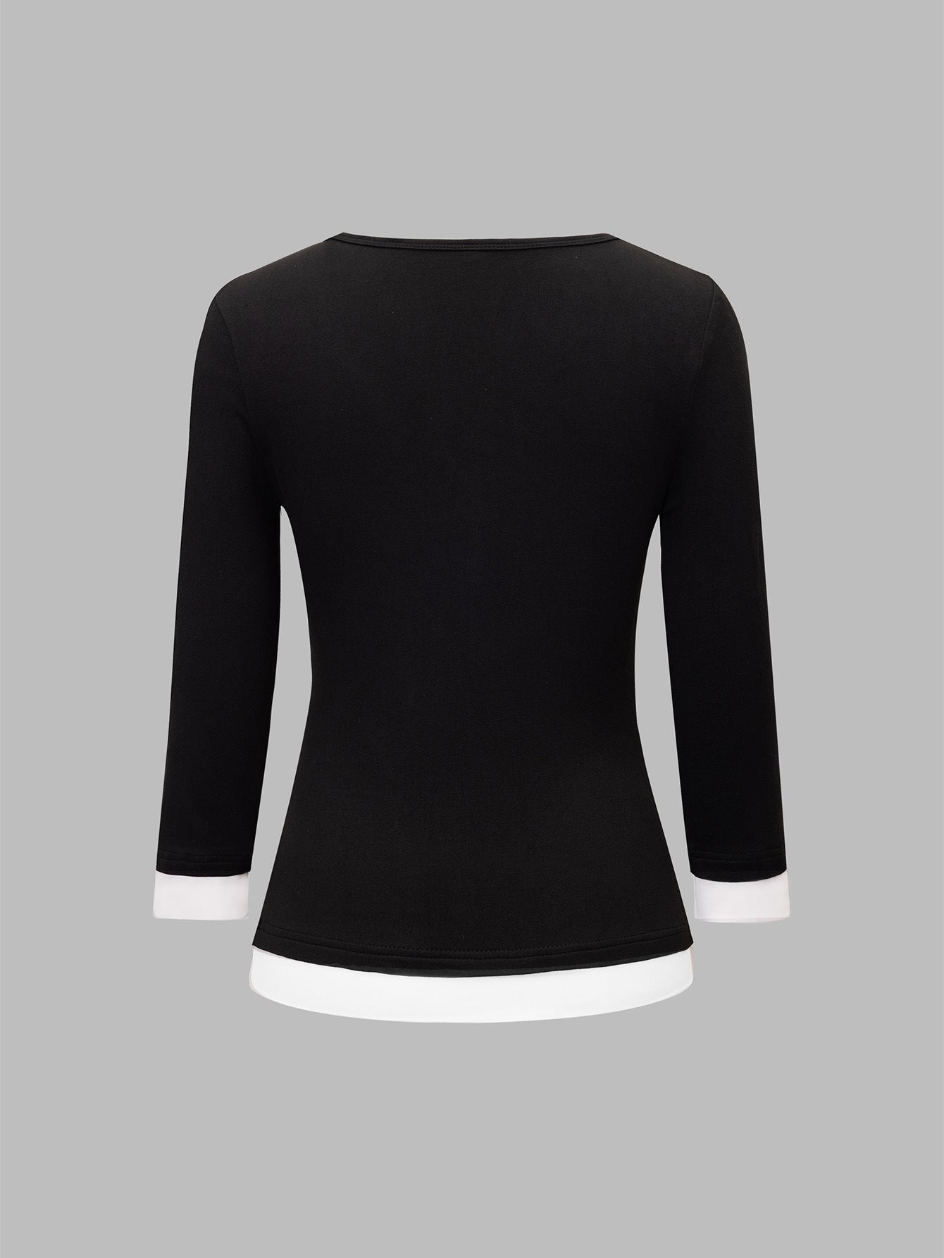 Casual Minimalist Long Sleeve Bottoming Vest T shirt Women Clothing Autumn Winter