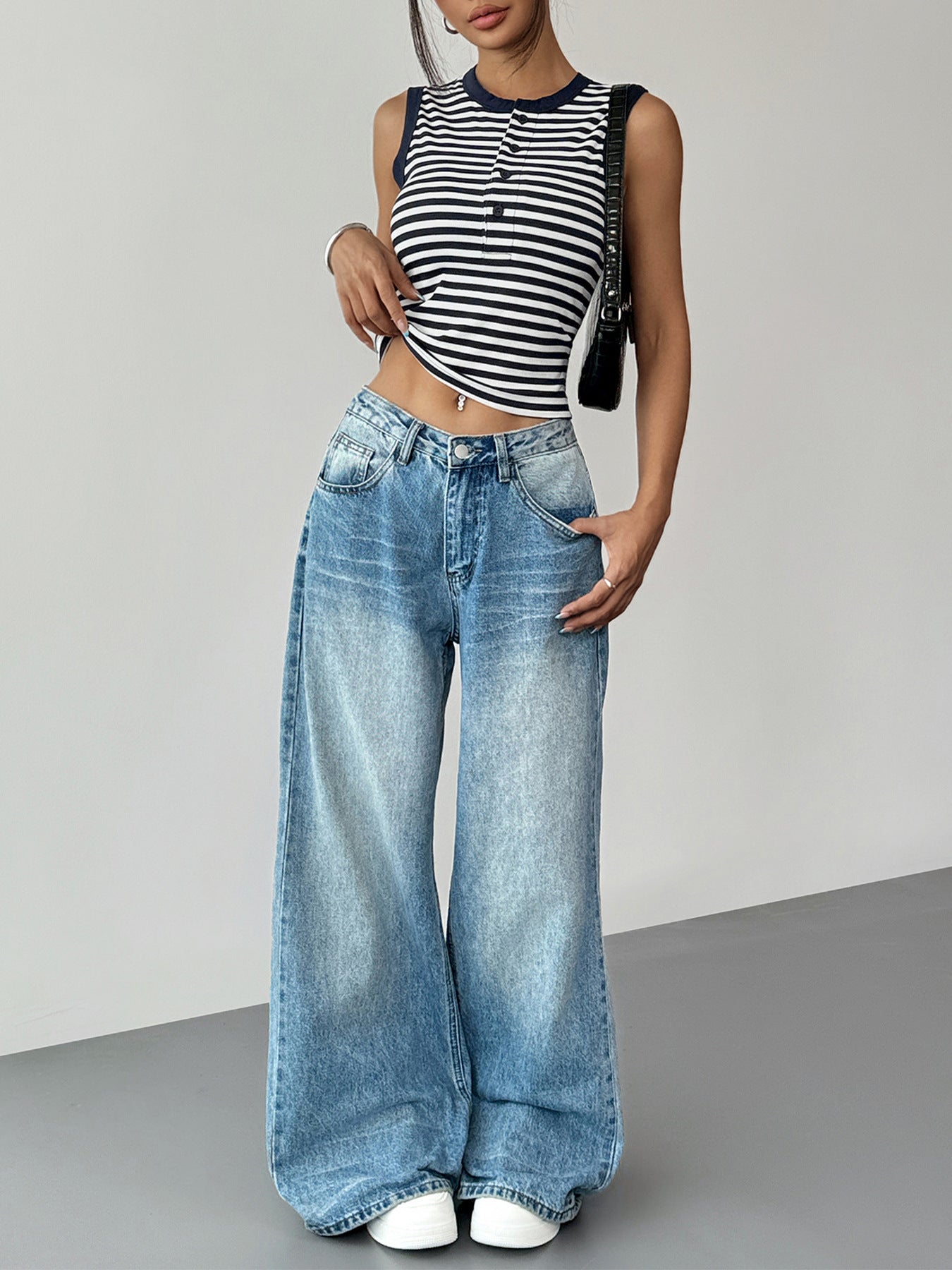 Sleeveless Striped Casual Street Camisole Summer Women
