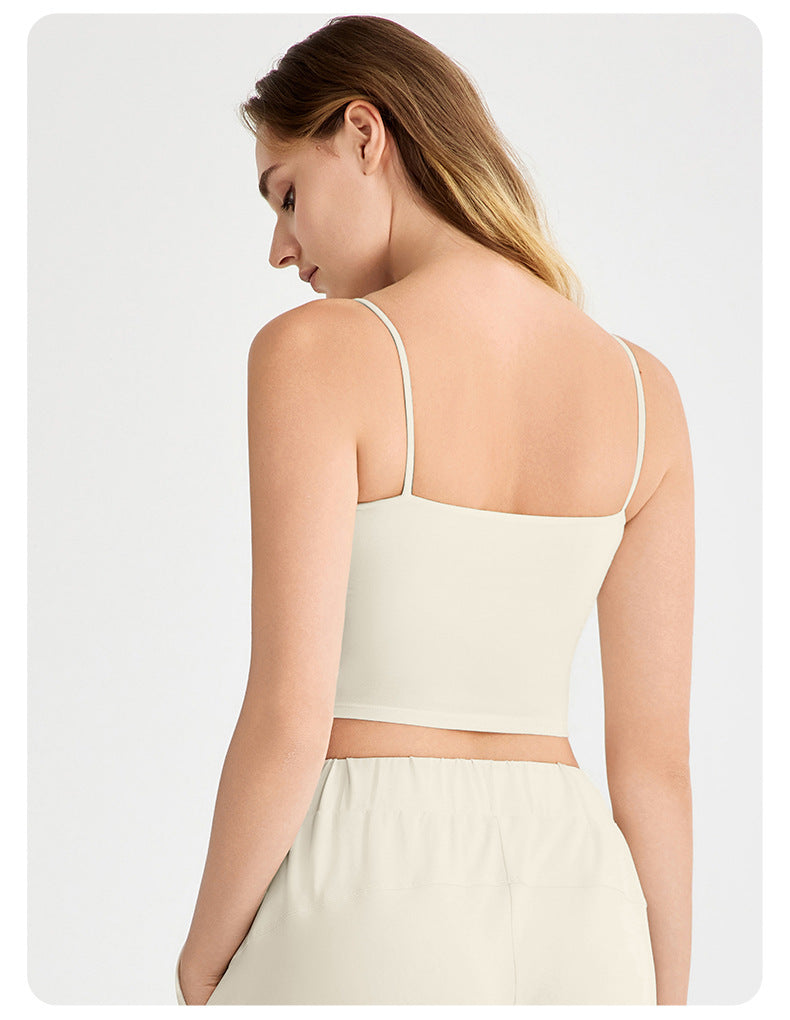 Arrival Camisole with Chest Pad Women Beauty Back Inner Wear Workout Bra Breast Holding Spaghetti Strap Yoga Vest
