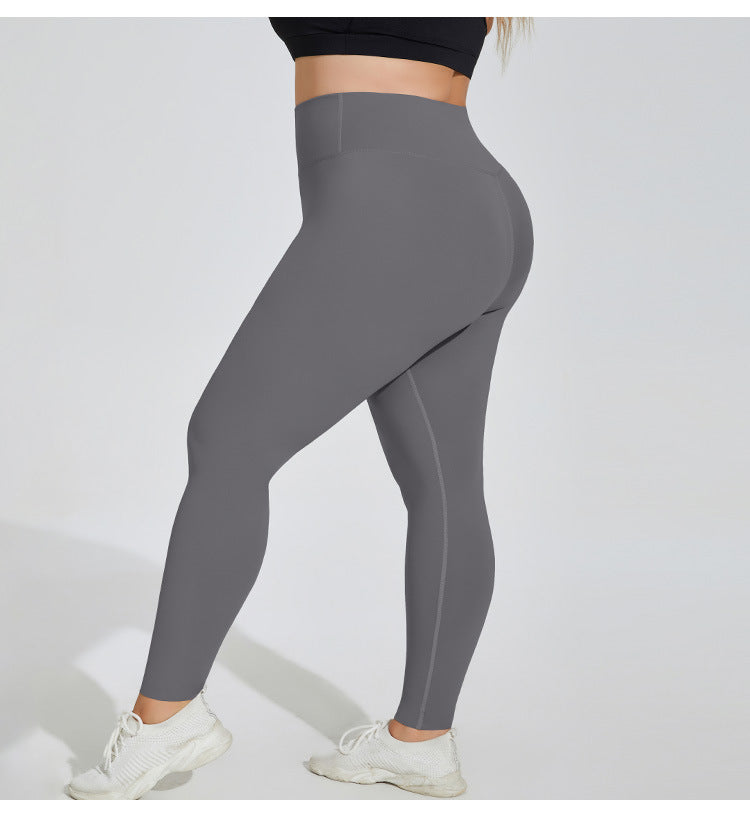 plus Size Thin Yoga Wear Yoga Pants Nude Feel Breathable High Waist Peach Skinny Hip Raise Exercise Workout Pants Women