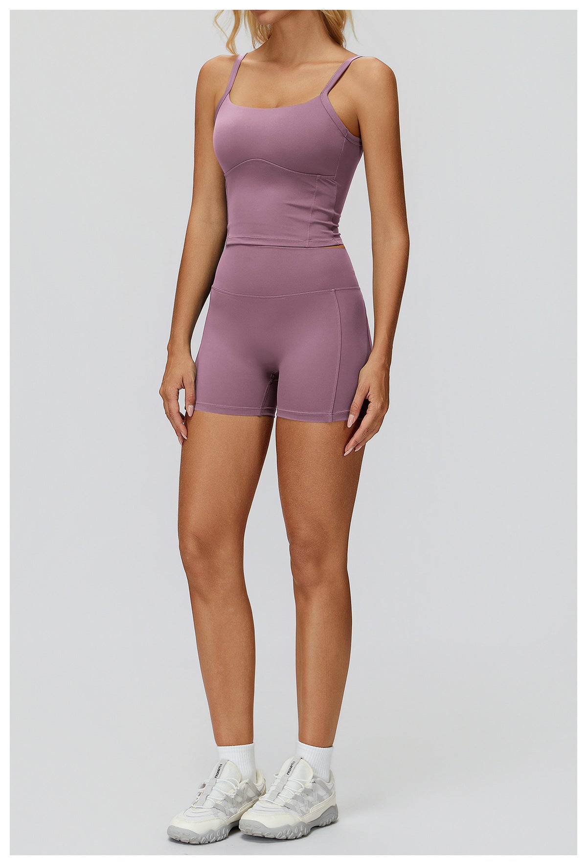 Brushed Yoga Shorts High Waist Pleated Slimming Tight Shorts Women Outdoor Running Sports Workout Clothes