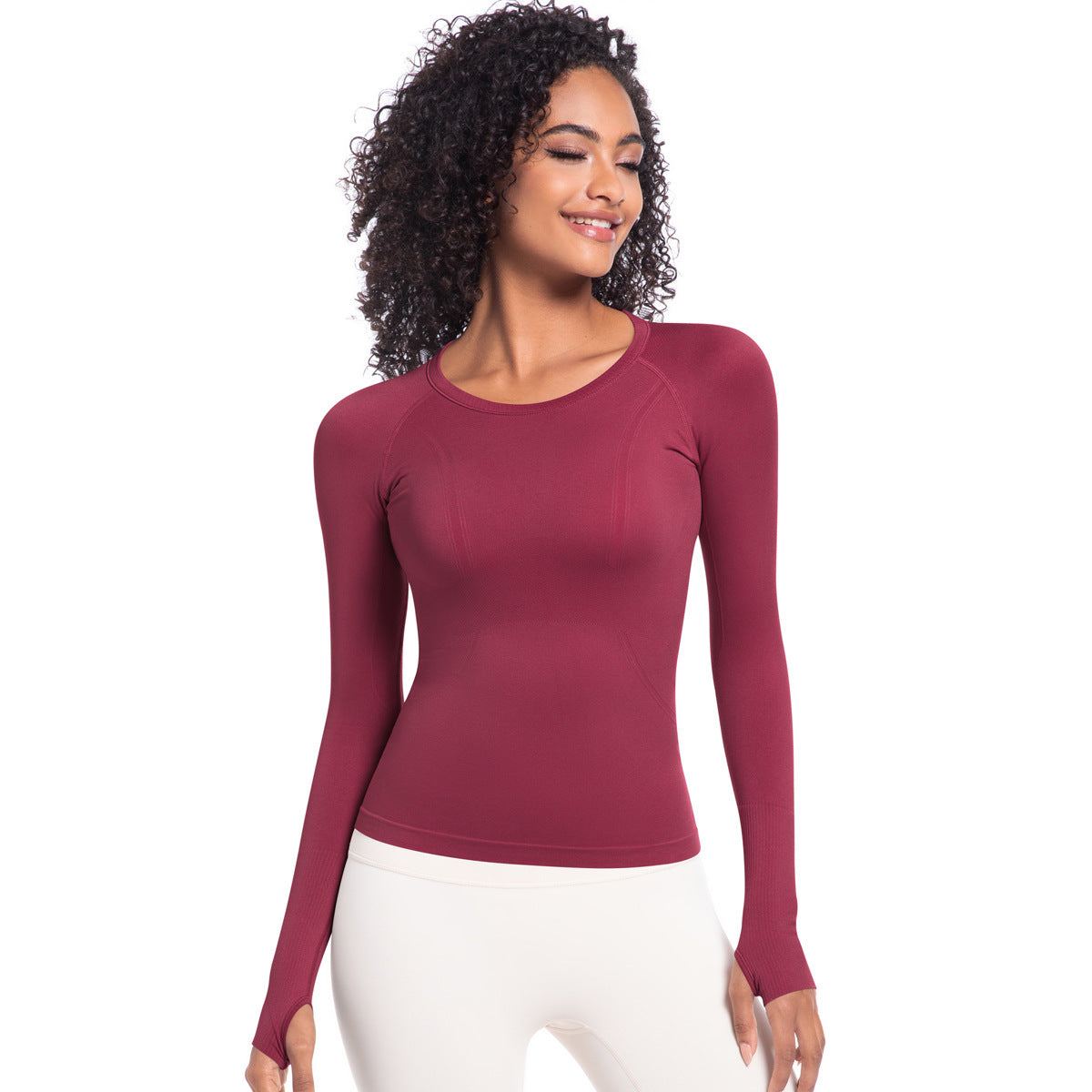 Arrival Women Long Sleeve round Neck Exercise T shirt Running Fitness Top Skin Friendly Slim Breathable Yoga Long Sleeve
